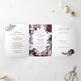 Lush Purple Blumen | Einladungen für Hochzeiten in