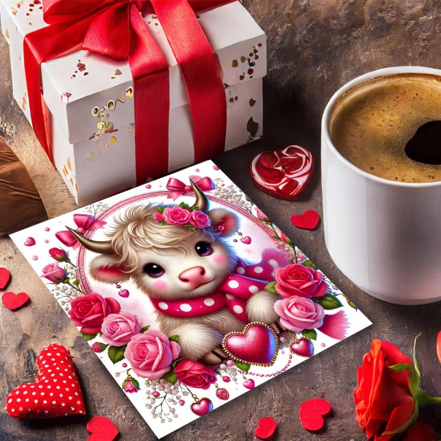 Lush-Rose Hochwertige Kuhwulstenkarte Feiertagskarte (Von Creator hochgeladen)