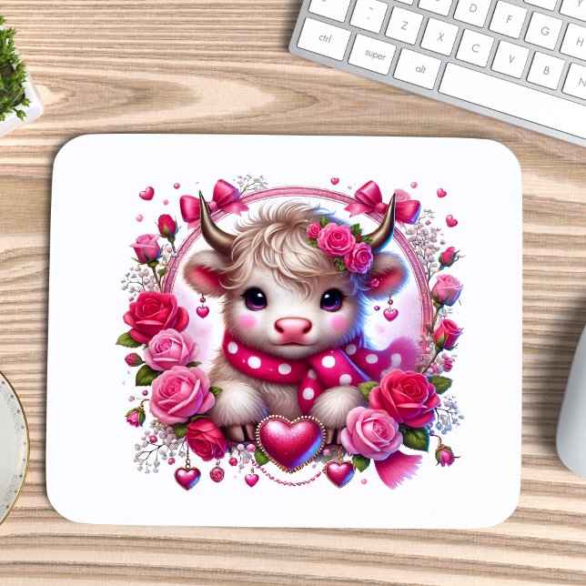 Lush Rose Höhere Kuhwale Mousepad (Von Creator hochgeladen)