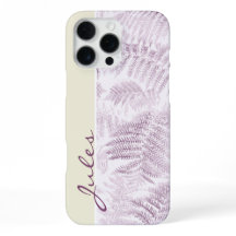 Lush Serene Pink Ferns auf Gelb