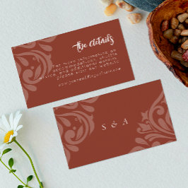 Lush Sienna Hochzeitsfeier Begleitkarte