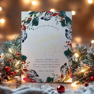 Lush Snow Weihnachtsschrift Folieneinladung