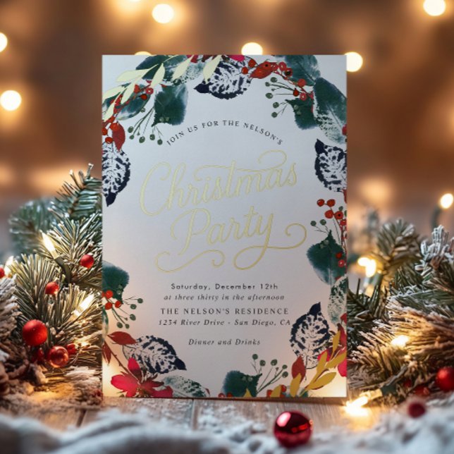 Lush Snow Weihnachtsschrift Folieneinladung (Von Creator hochgeladen)