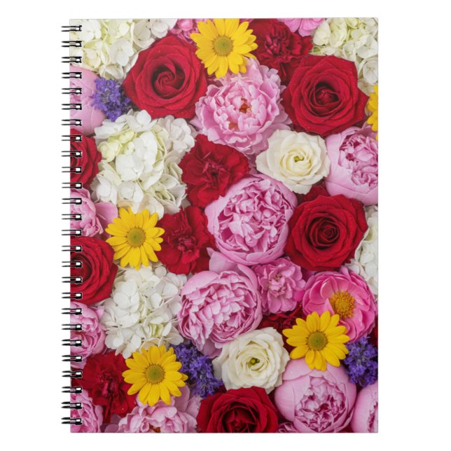Lush Summer Bloom Floral Notizblock (Vorderseite)