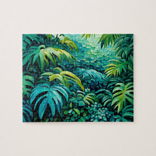 Lush Tropical Blätter Puzzle