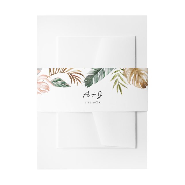 Lush Tropical Bly Band - Portrait 2" x 11,5" (Vorderseite Beispiel)