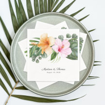 Lush Tropical Floral Beach Luau Wedding