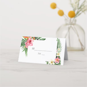 Lush Tropical Garden Blume Hochzeit Platzkarte