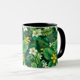 Lush Tropical Green - Tropical Foliage Beach Tasse