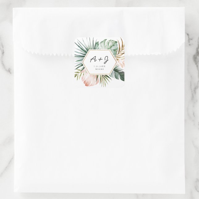 Lush Tropics Fevor Square Sticker (Tasche)