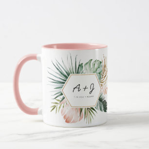 Lush Tropics Wedding Coffee Tasse
