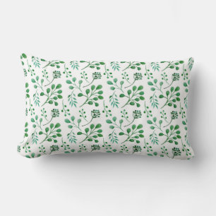 Lush Watercolor Greenerity Pattern Lendenkissen