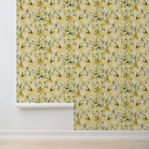 Lush Yellow Lilies Tapete