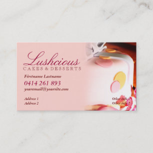 Lushcious Kuchen-Visitenkarten Visitenkarte