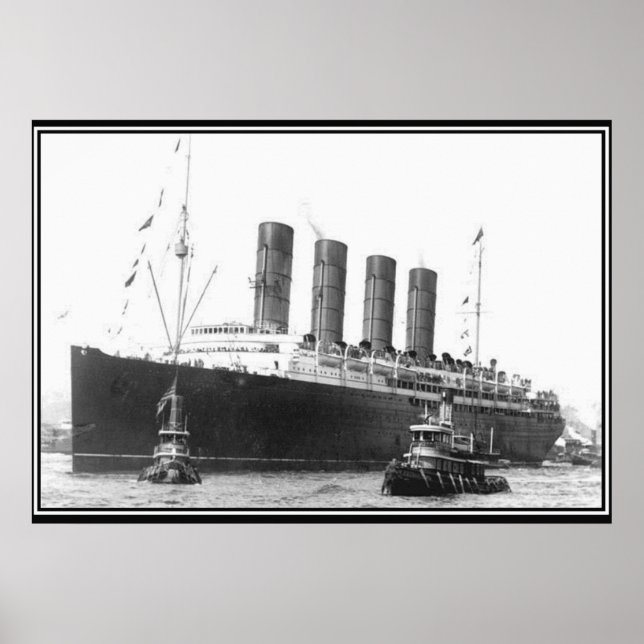Lusitania 1906 Vintages Foto Poster (Vorne)