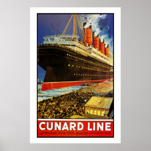 Lusitania Abfahrt Poster