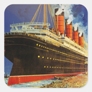 Lusitania beim Ablegen Quadratischer Aufkleber