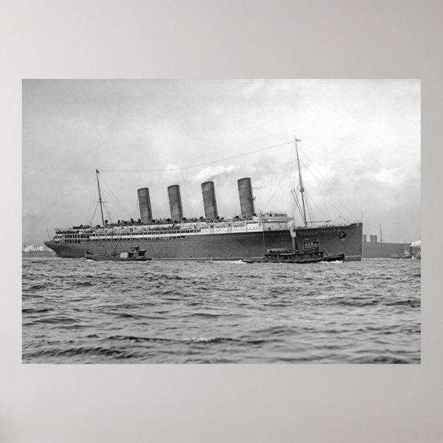Lusitania Departs New York Poster (Vorne)