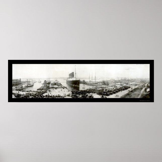 Lusitania End Voyage Foto 1907 Poster (Vorne)