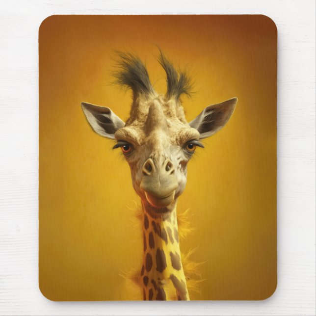Lusreste Giraffenportrait Mousepad (Vorne)