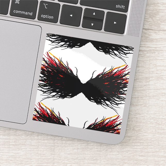 Lust Abstract 7 Deadly Sins Alcohol Ink Art Aufkleber (Detail)