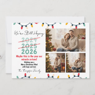 Lust auf ein Wunderbaby Lustiges Weihnachtsfoto Feiertagskarte