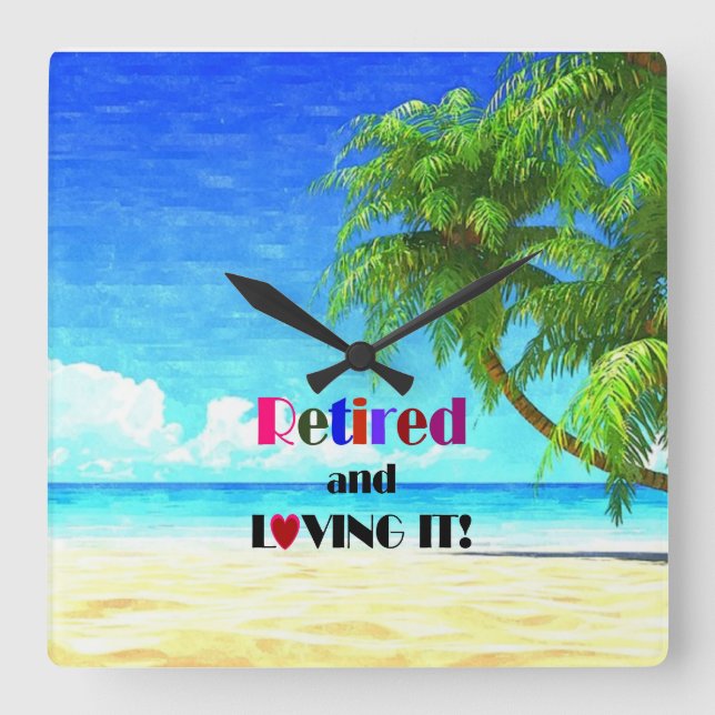 Lust und Liebe Quadratische Wanduhr (Vorderseite)