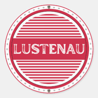 Lustenau City Pride Emblem – Österreichische Ident Runder Aufkleber