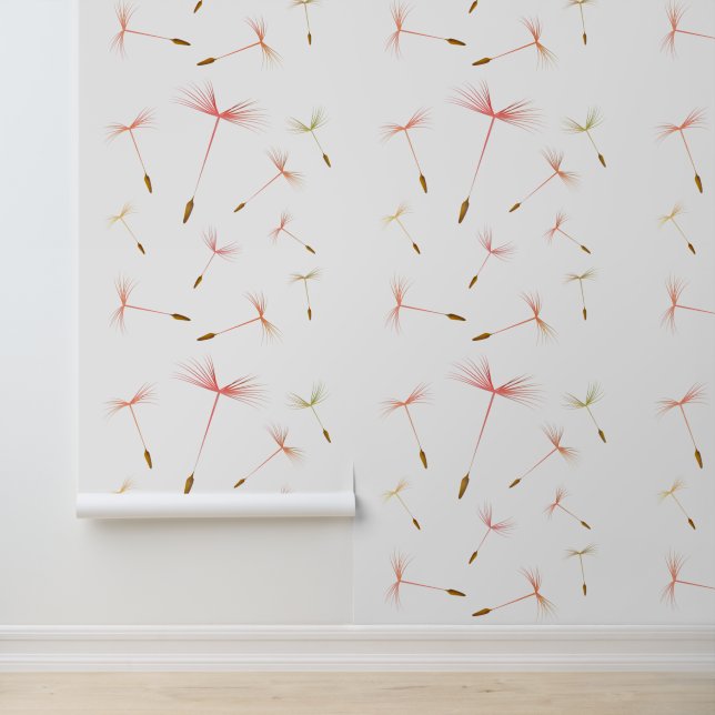 Lüster Fliegende Saatgut Farbe Weiß Tapete (Anwendung)