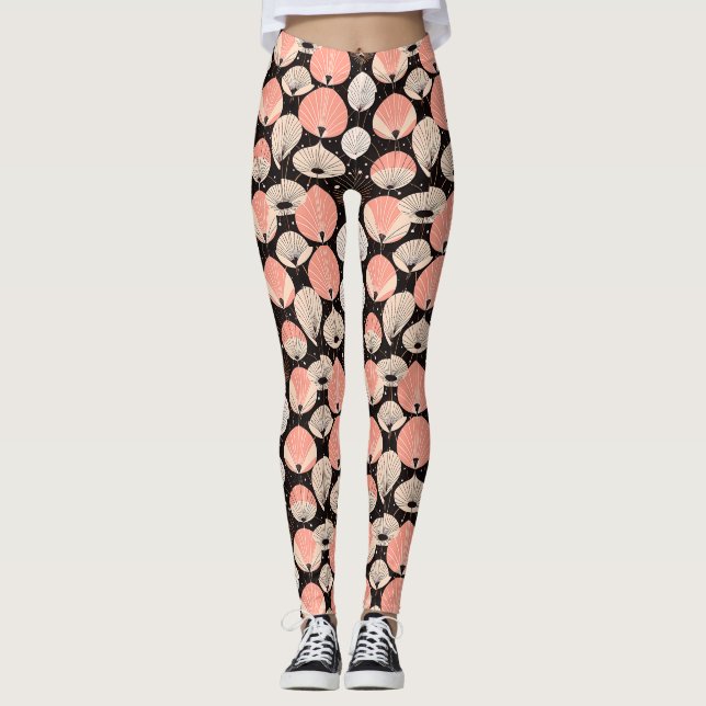 Lüster - Mitte des Jahrhunderts - Modernes Retro-D Leggings (Vorderseite)