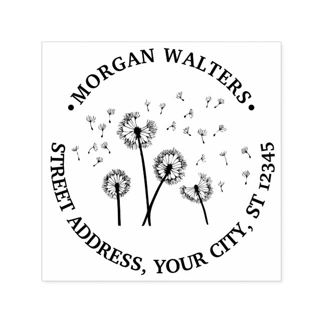 Lüster Samen in der Rücksendeadresse "Windname" Permastempel (Design)