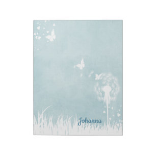 Lüster, Schmetterlinge und blaue Himmel Notizblock