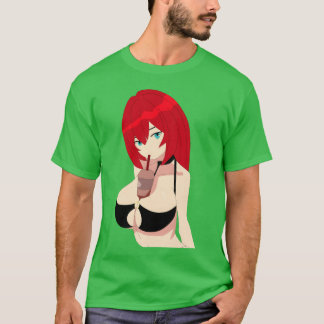 Lüsterne Anime-Girl lustig T-Shirt
