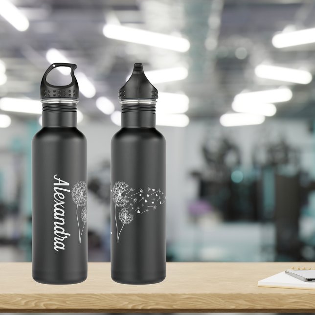 Lüsterungen in der Windmonogramm Edelstahlflasche (Wrap around design. )