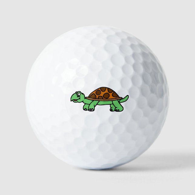 Lustiege Schildkröte  Golfball (Vorderseite)