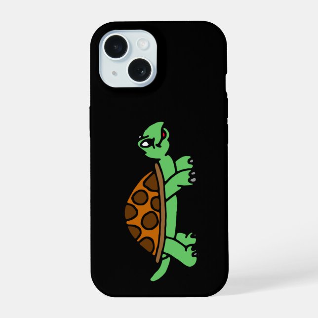 Lustiege Schildkröte iPhone 15 Hülle (Rückseite)