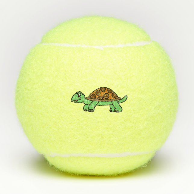 Lustiege Schildkröte Tennisbälle (Vorderseite)