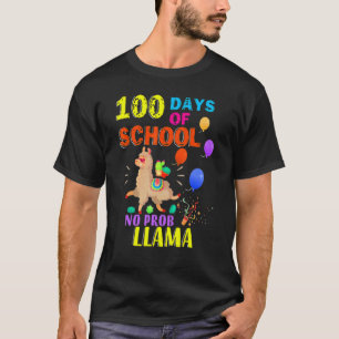 Lustig 100 Tage Schule Kein Prob-Llama Lama Lehrer T-Shirt