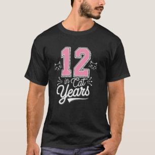 Lustig 12 in Katzenjahren, süße Katzen Thema 64. G T-Shirt
