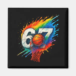 Lustig 67 Basketball Sechs Sieben 6 7 Meme 67 Magnet