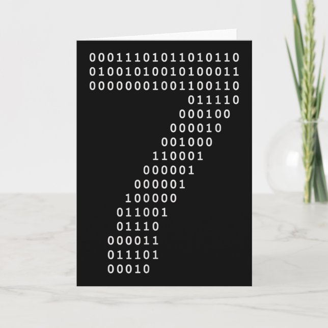 Lustig 67 Meme Binärcode Tech Geek Digital Six Se Karte (Vorderseite)