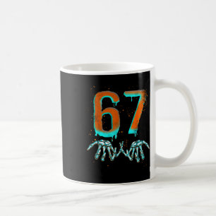 Lustig 67 Meme Halloween Skelett Kaffeetasse