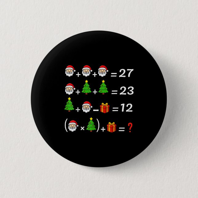 Lustig 67 Meme Weihnachten Mathelehrer Santa Sechs Button (Vorderseite)