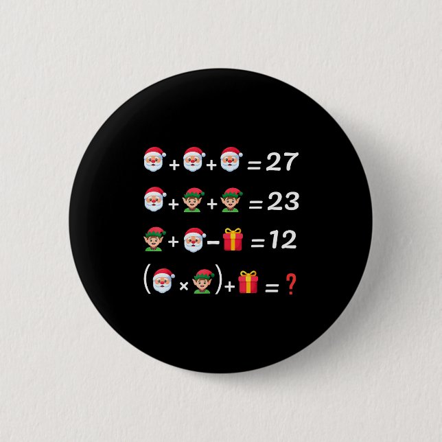 Lustig 67 Meme Weihnachten Mathelehrer Santa Sechs Button (Vorderseite)