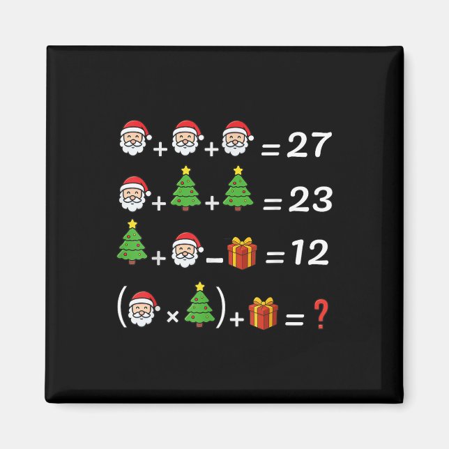 Lustig 67 Meme Weihnachten Mathelehrer Santa Sechs Magnet (Vorne)