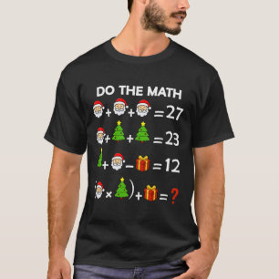 Lustig 67 Meme Weihnachten Mathelehrer Santa Sechs T-Shirt