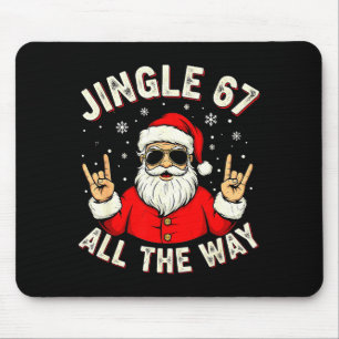 Lustig 67 Rock On Santa Sechs Sieben Trendy Meme H Mousepad