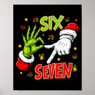 Lustig 67 Santa Hand Weihnachten Six Seven Meme Te Poster