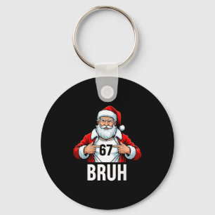 Lustig 67 Sechs Sieben Bruh Meme Weihnachten Santa Schlüsselanhänger