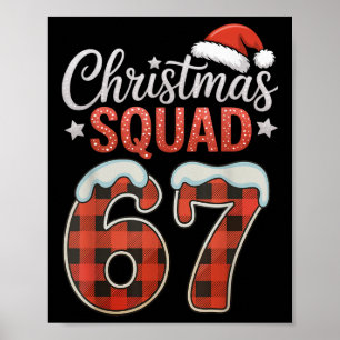 Lustig 67 Sechs Sieben Meme Brainrot 67 Weihnachte Poster